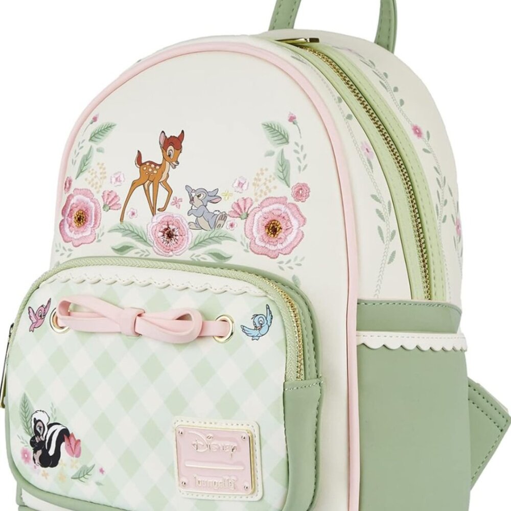 NWT Loungefly Disney Bambi Backpack - Mint Green and Pink